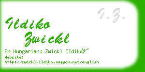 ildiko zwickl business card